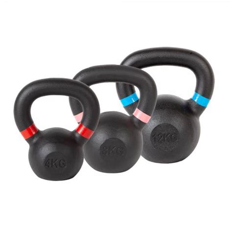 Cast Iron Kettlebell Set 4 Bis 12 Kg