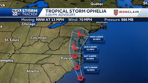 Tropical Storm Ophelia Expected To Make Landfall In North Carolina