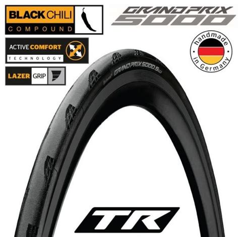 Continental Grand Prix 5000 S TR Tubeless Ready Tyre Black 700 X 25mm