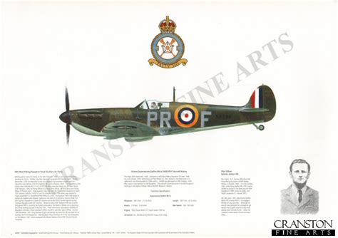 Vickers Supermarine Spitfire Mk Ia X4590 PR F By M A Kinnear