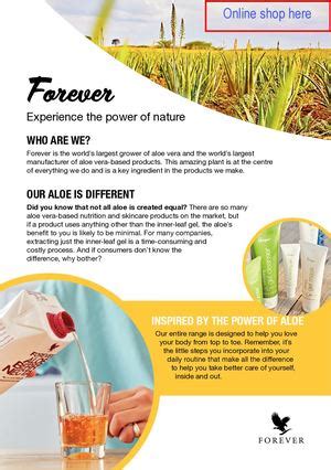 Calaméo Product Information Forever Living Products Aloe And More