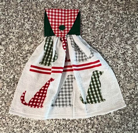 2 Hanging Kitchen Towelschristmas Labs Retriever Etsy