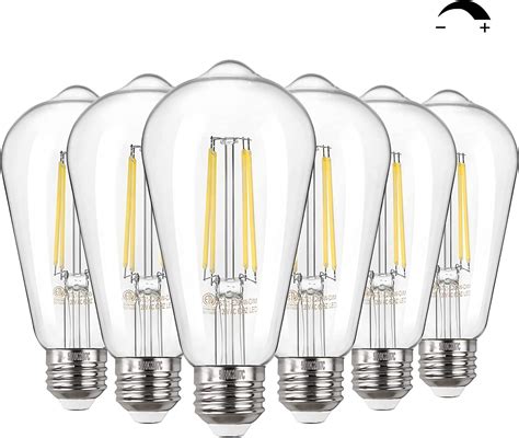 TOPKDA Vintage LED Edison Bulb Dimmable 60W Equivalent 700 Lumens 6W