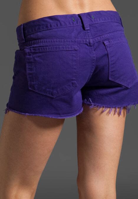 Nwt J Brand Low Rise Cut Off Denim Shorts Frayed Hem Purple 158 31