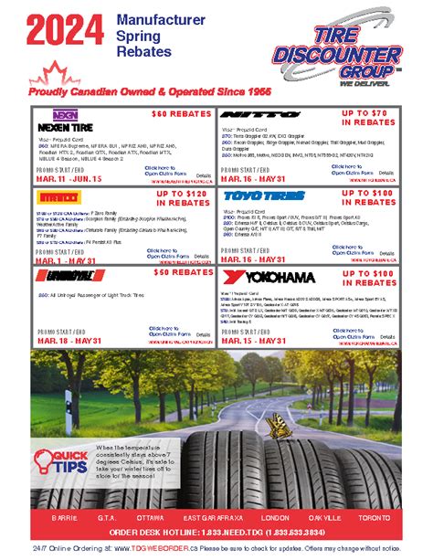 Tires Rebates - Tire Discounter Group