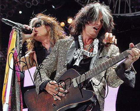 Aerosmith X2 Steven Tyler And Joe Perry Hand Signed Autograph 8x10 Photo