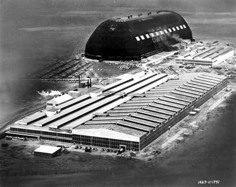 Akron Airdock And Goodyear Aircraft Factory Akron Zeppelin Airship