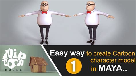 Easy Way To Create A Cartoon Character Model In Maya Part Youtube