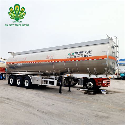 50cbm Aluminum Alloy Fuel Tank Semi Trailer With Fuwa Axle Fuel Tank