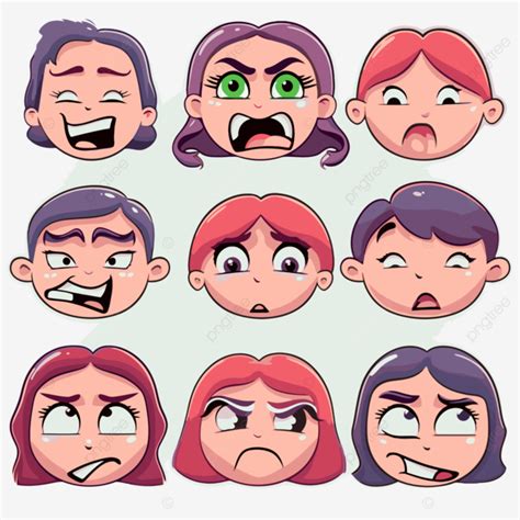 Expresi N Clipart Caras Animadas De Dibujos Animados Con Emociones