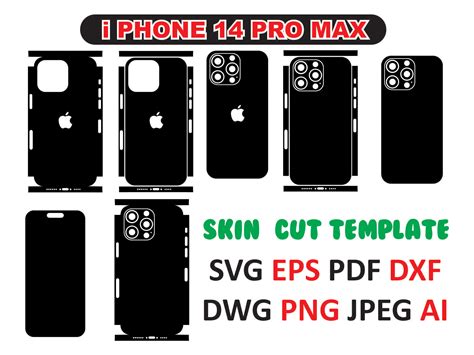 Iphone Pro Max Full Wrap Skin Cutting Template Dxf Svg Etsy