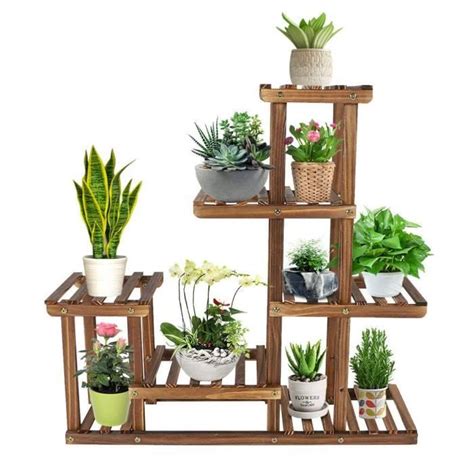 Etagere a fleurs Stand de pot de fleur Étagère Plantes de Niveaux pour