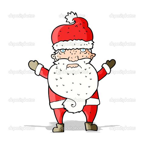 Cartoon Grumpy Santa Stock Vector By ©lineartestpilot 49395171