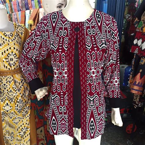 Kalimantan Motif Batik Blouse Shopee Malaysia