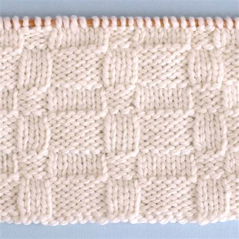 Wide Basket Weave Stitch Knitting Pattern For Beginners Studio Knit