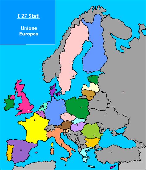 Cartina Degli Stati Dell Unione Europea