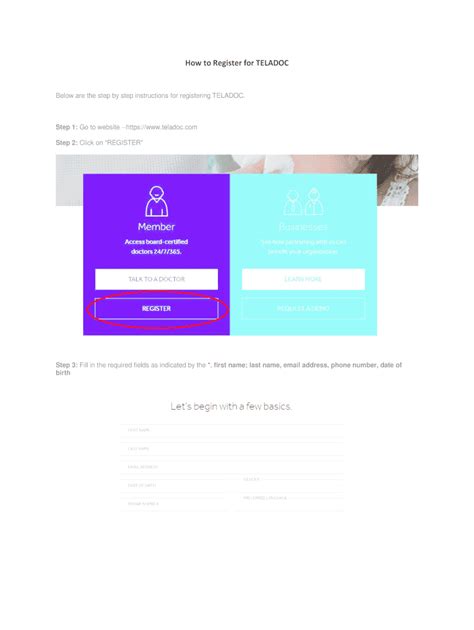 Fillable Online How To Register For TELADOC Fax Email Print PdfFiller