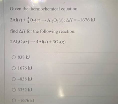 Solved Given The Thermochemical Equation Chegg