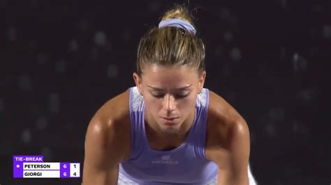 Camila Giorgi Live Tennis Vs Rebecca Peterson Wta Merida Final