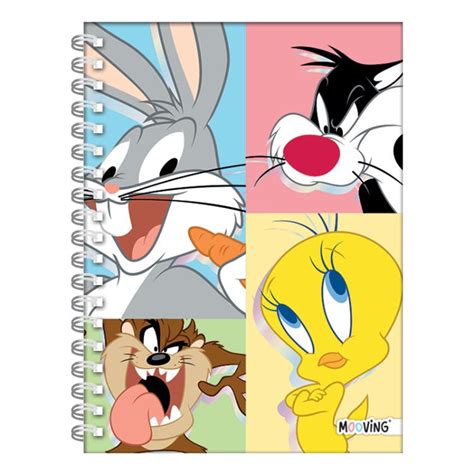 Librería San Pablo Cuaderno Con Espiral Mooving Looney Tunes Tapa