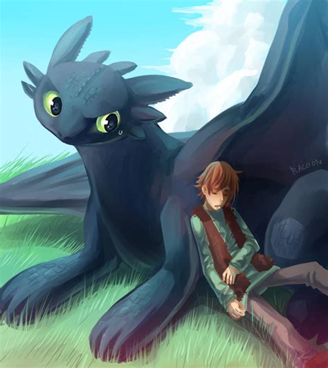 Httyd Hiccup And Toothless By Racoonkun On Deviantart