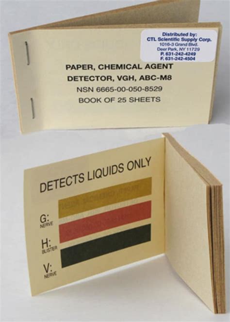 CTL Scientific Supply Corp M8 CHEM DETECT PAPER 25SHT Quantity Pack