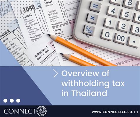 Overview Of Withholding Tax In Thailand Connect