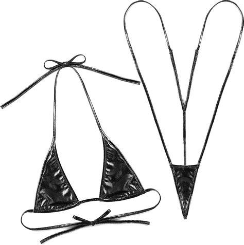 Buy TSSOE Women Slingshot Micro Mini Bikini Thong Bodysuit Lingerie Set