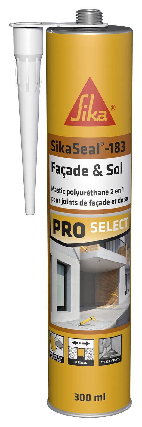 Mastic colle façade et sol SIKASEAL 183 beige SIKA 300 ml Leroy Merlin