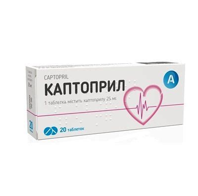 КАПТОПРИЛ ТАБ. 25МГ №20: цена, инструкция, отзывы в сети аптек Viridis