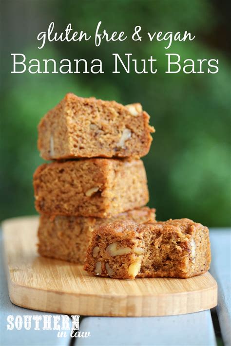 Recipe Easy Vegan Banana Nut Bars Gluten Free Vegan Banana Vegan