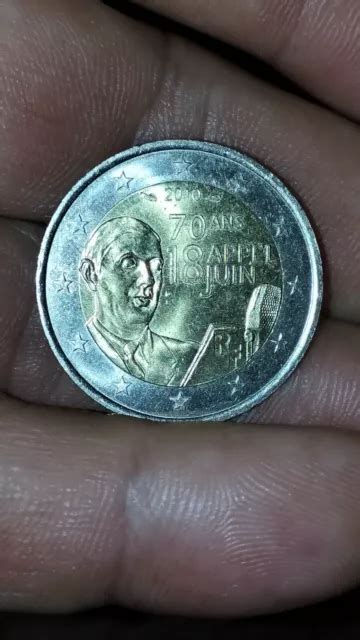 PIÈCE MONNAIE 2 Euros Commémorative 70 Ans Appel Du 18 Juin 2010 De