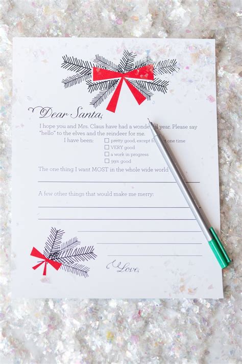 Dear Santa Printable Christmas Wish List Artofit