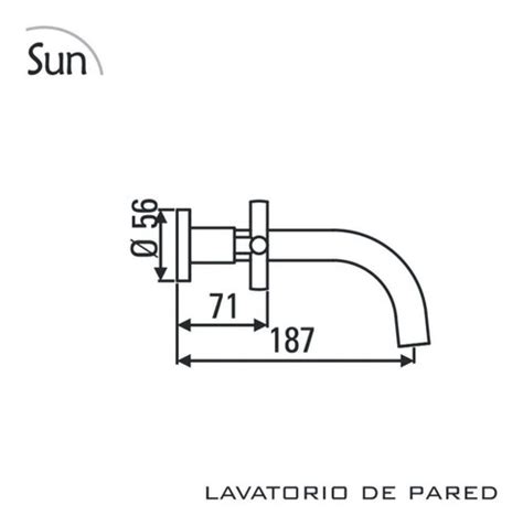 Griferia Lavatorio De Pared Hidromet Sun Cromo Env O Gratis