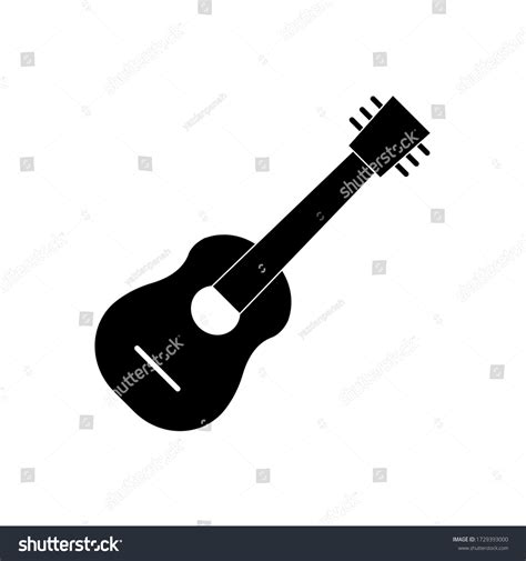 Guitar Icon Vector Acoustic Musical Instrument Stock Vector Royalty