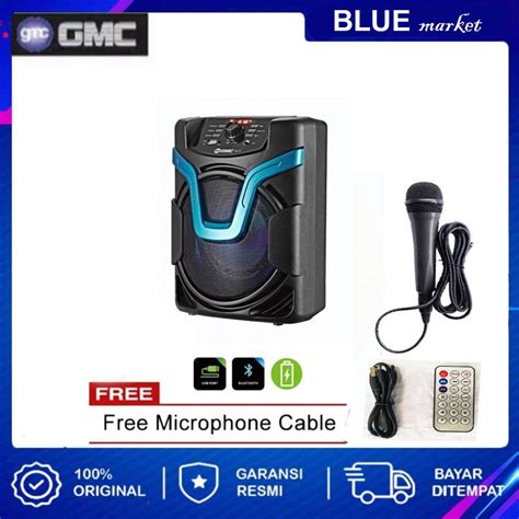 Jual Speaker Bluetooth GMC 897D Mic Kabel 6 Inch Portable SNI Karaoke