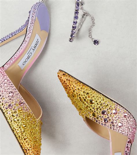 Saeda 100 Embellished Satin Pumps In Multicoloured Jimmy Choo Mytheresa