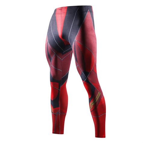 New Flash Marvel Superhero Man D Printed Compression Tights Pants Men