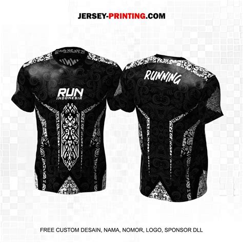 Jersey Lari Hitam Motif Batik 43 Jersey Printing Bikin Jersey