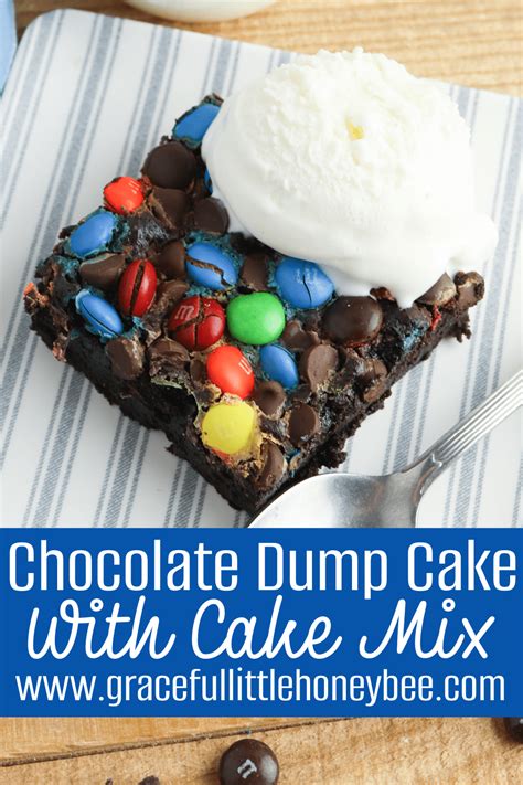 Chocolate Dump Cake Recipe With Cake Mix Pudding Mix And Mandms