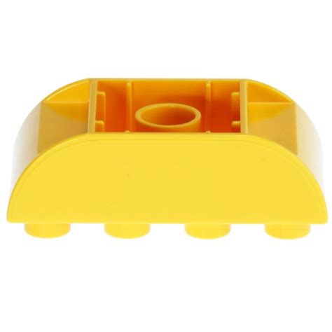 Lego Duplo Brick X Curved Bottom Yellow Decotoys