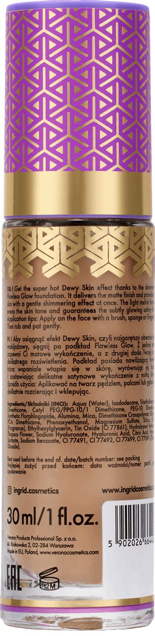 INGRID COSMETICS Flawless Glow podkład rozświetlający 04 Ritzy Nude