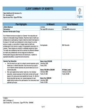 Fillable Online CLIENT SUMMARY OF BENEFITS Fax Email Print PdfFiller