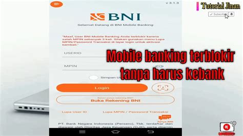 Cara Mengatasi M Banking Terblokir Tanpa Harus Ke Bank Tutorial Jinan