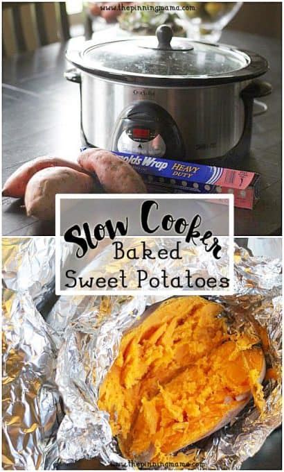 Crock Pot Baked Sweet Potatoes • The Pinning Mama