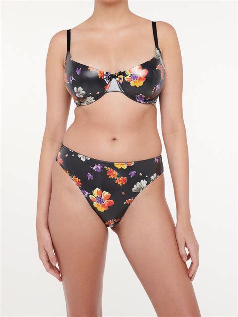 Night Blooms High Leg Bikini In Black Multi SAVAGE X FENTY France