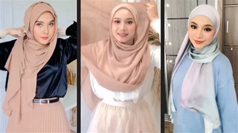 Gaya Cantik Cara Terkini Pakai Tudung Shawl Kemas Dan Cantik