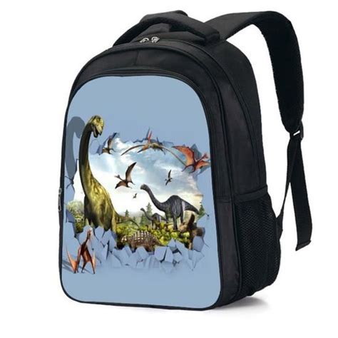 Cartable Enfant Dinosaure Sac Dos D Cole Primaire Scolaire Noir Noir