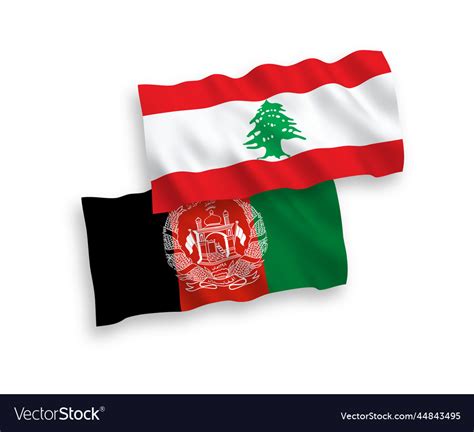 Flags of islamic republic afghanistan Royalty Free Vector