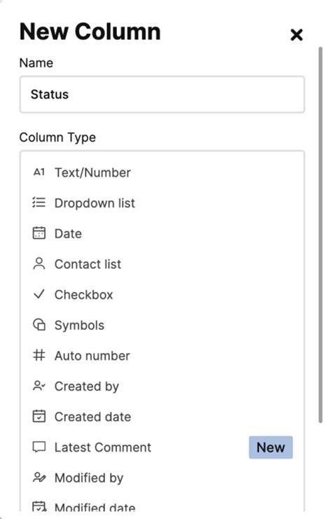 Smartsheet Gov Column Properties User Interface Refresh Now Available